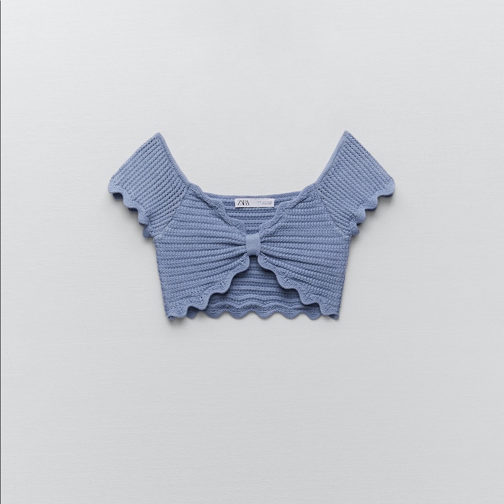 Zara Crop Crochet Top sz Small